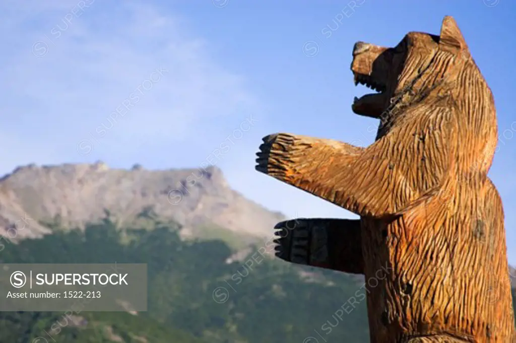 Close-up of a statue of bear, Denali National Park, Alaska, USA