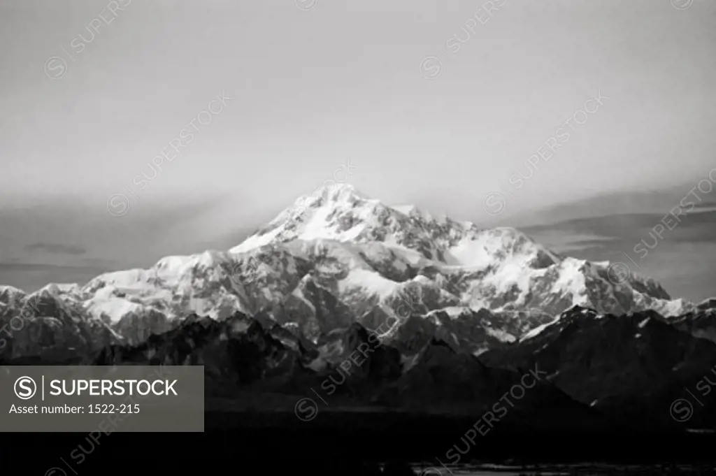 Panoramic view of a snowcapped mountain, Mount McKinley, Denali National Park, Alaska, USA