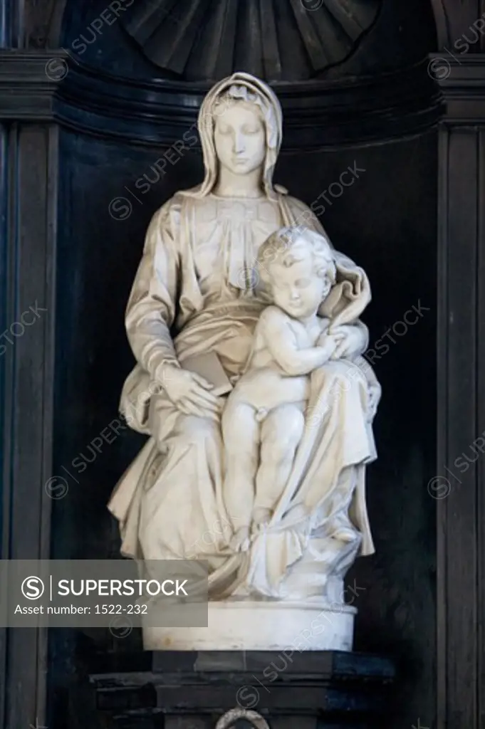 Statue of the Madonna and Jesus Christ, Church of Our Lady, Brugge, Belgium