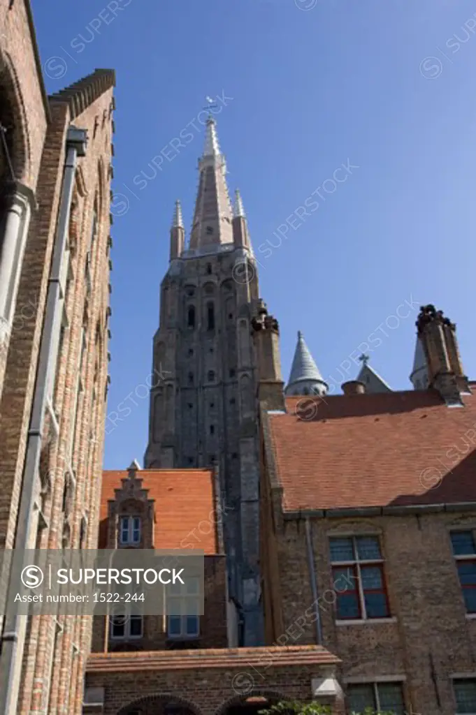 Low angle view of a church, Church of Our Lady, Brugge, Belgium
