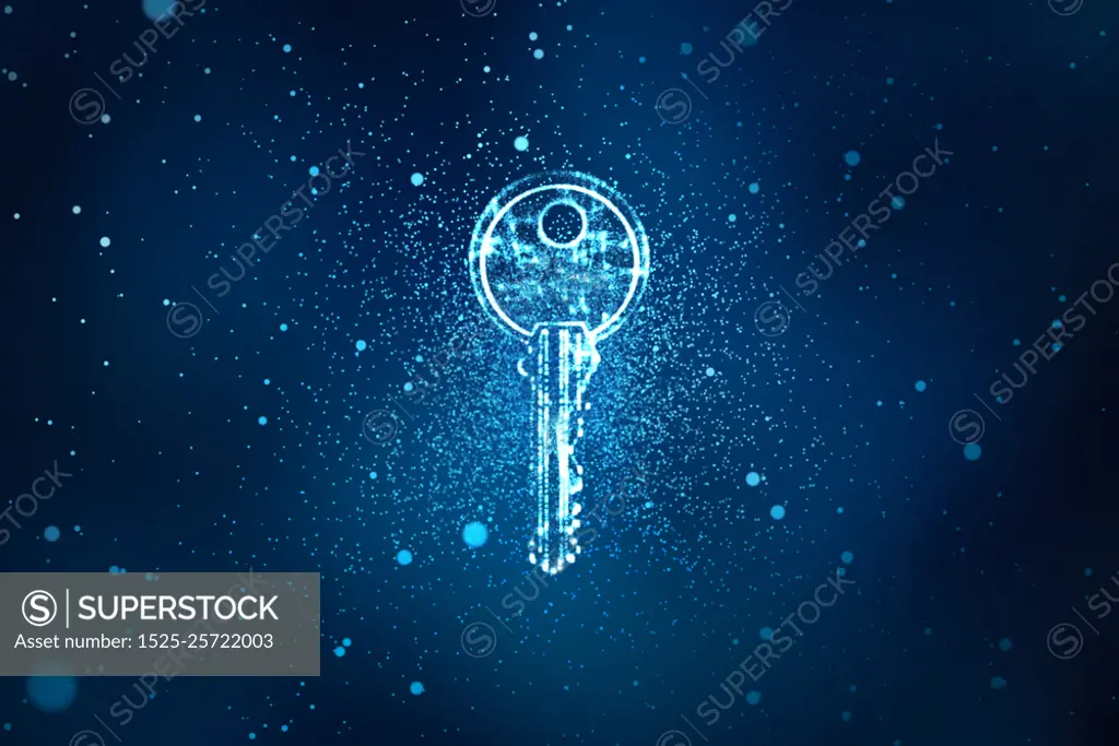 Digital key in keyhole in information security concept backgroun. Digital key in keyhole in information security concept background, illustration. Digital key in keyhole in information security concept background, illustration