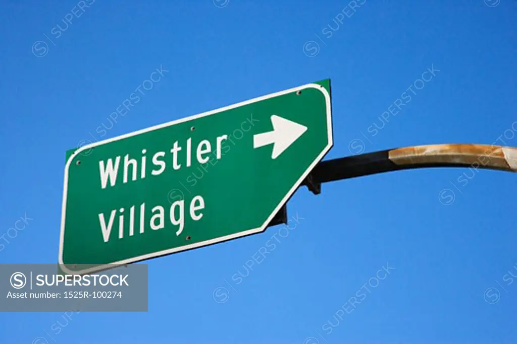 Sign for Whistler Village.