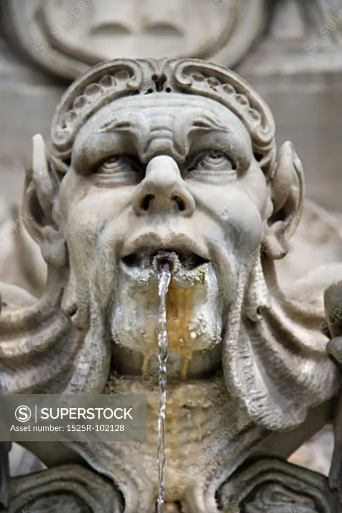 Statue fountain in Rome, Italy.
