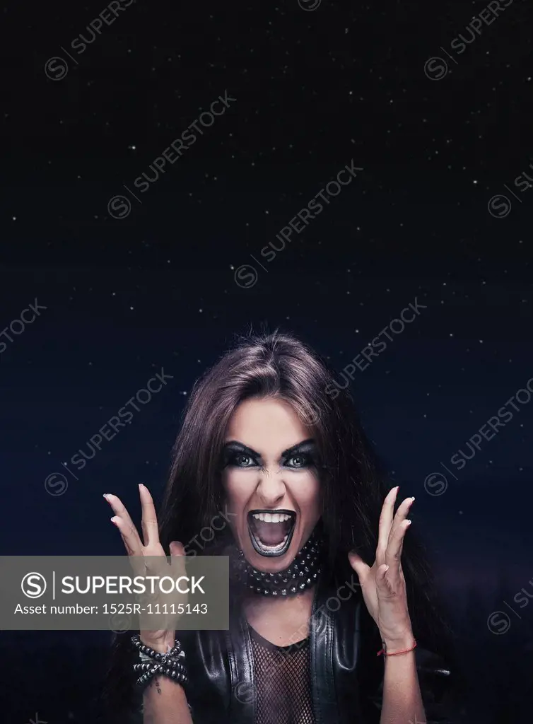 Evil rock-star woman
