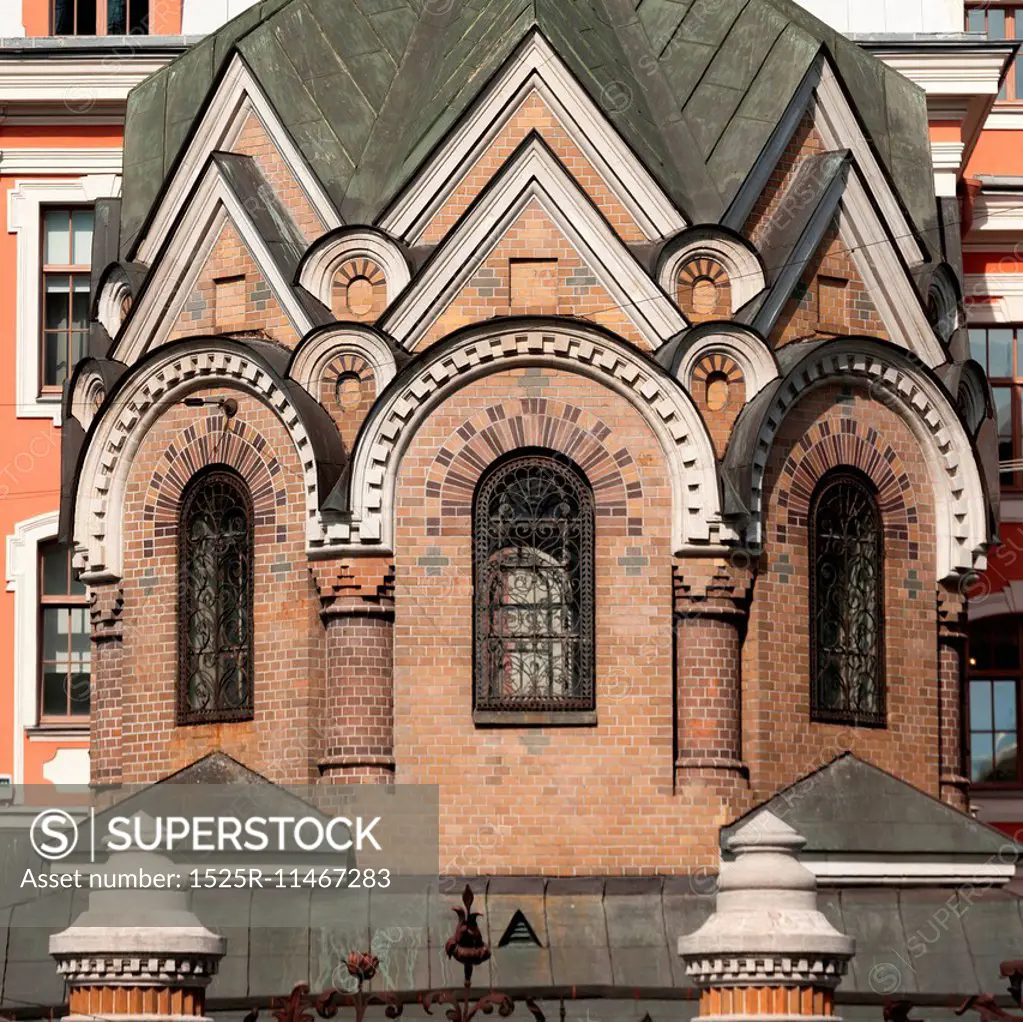 Low angle view of a Church of the Saviour on Spilled Blood, St. Petersburg, Russia