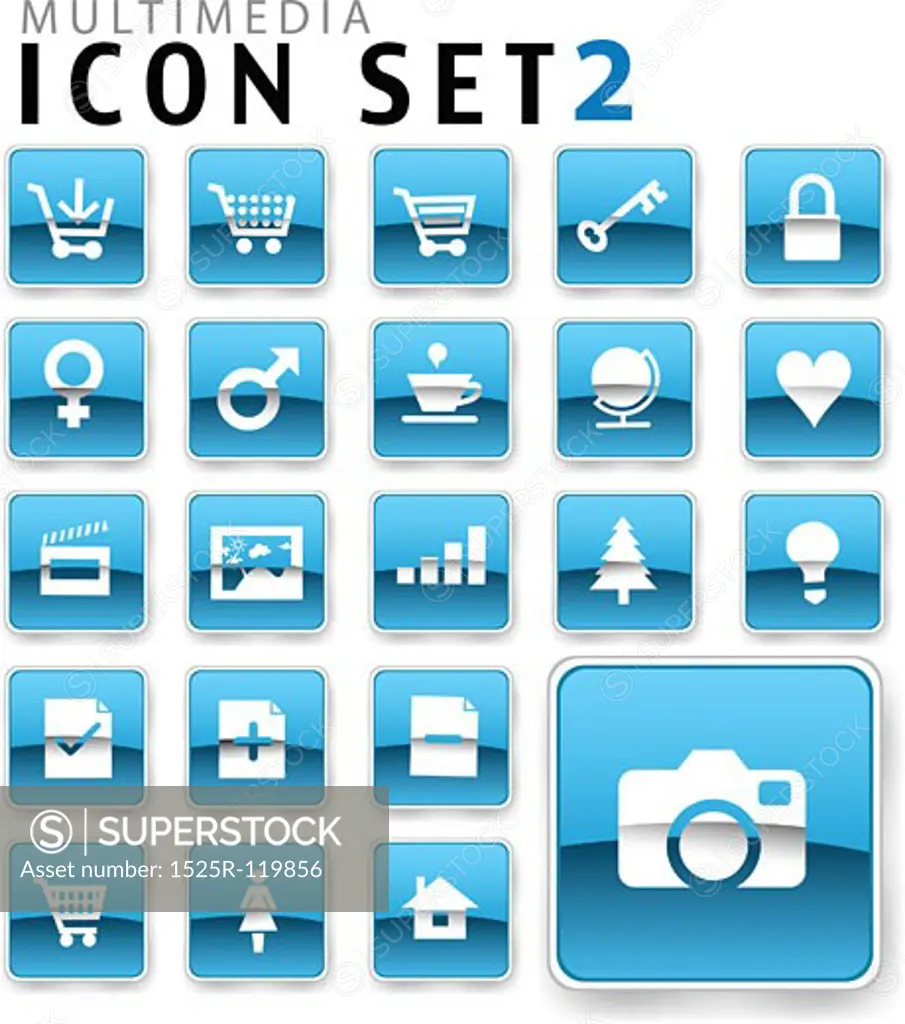 flat icon blue 