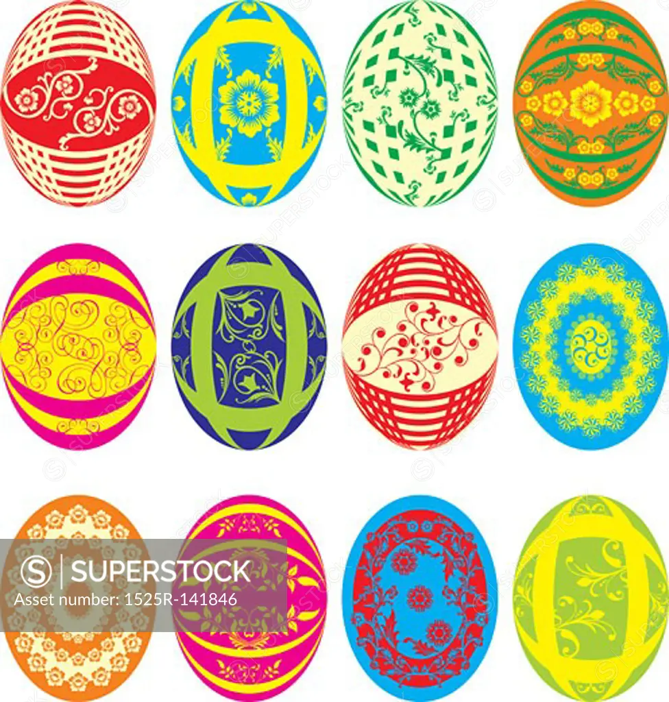 Easter eggs, vector