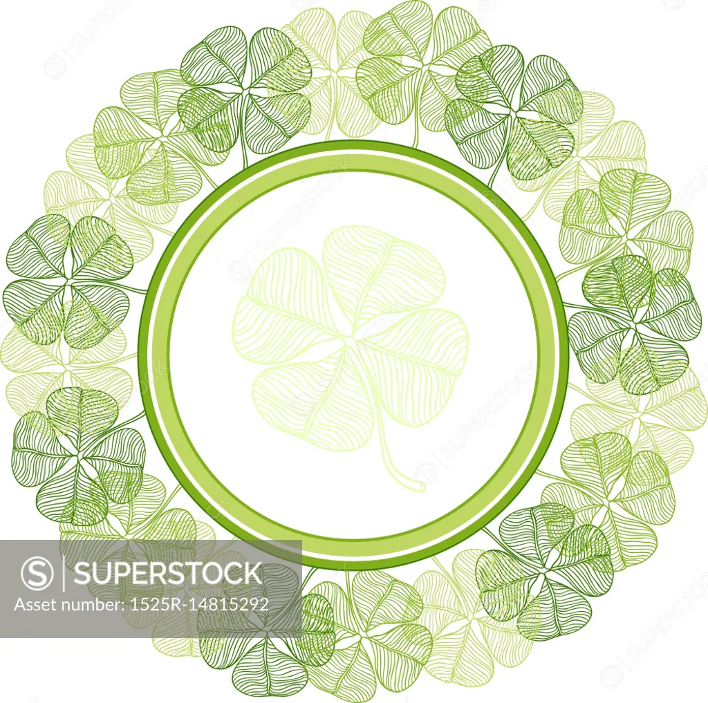 Background with abstract clover leaves.
