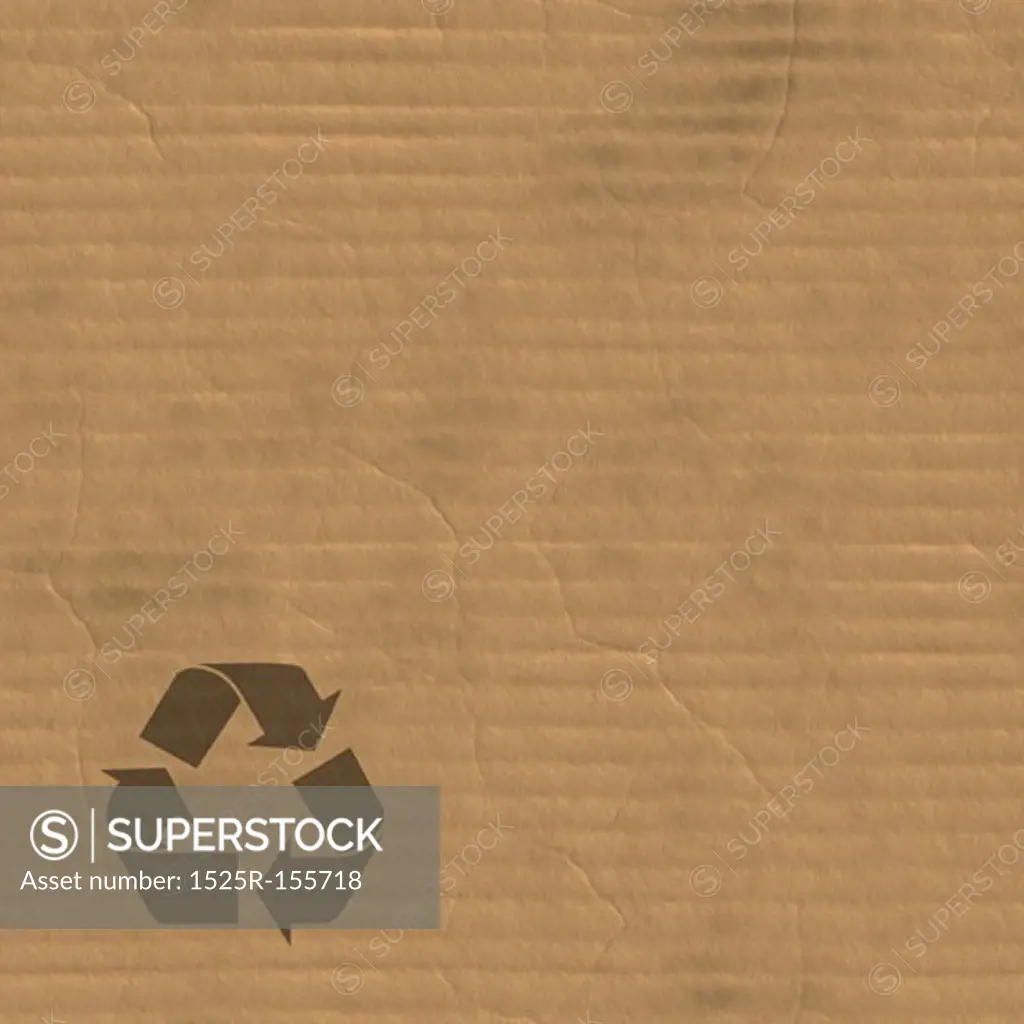 A corrugated carboard texture with creases and wrinkles in certain spots.