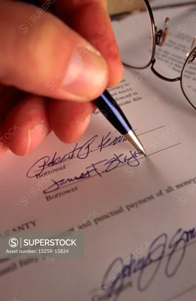 Signing A Document