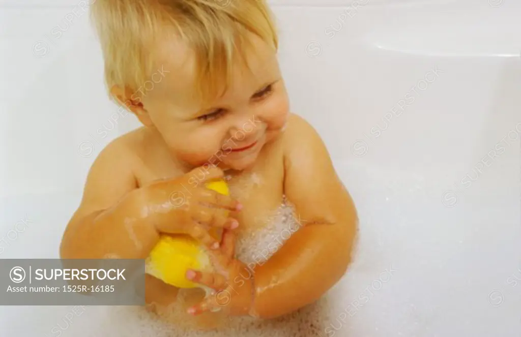 Child in Tub with Ducky