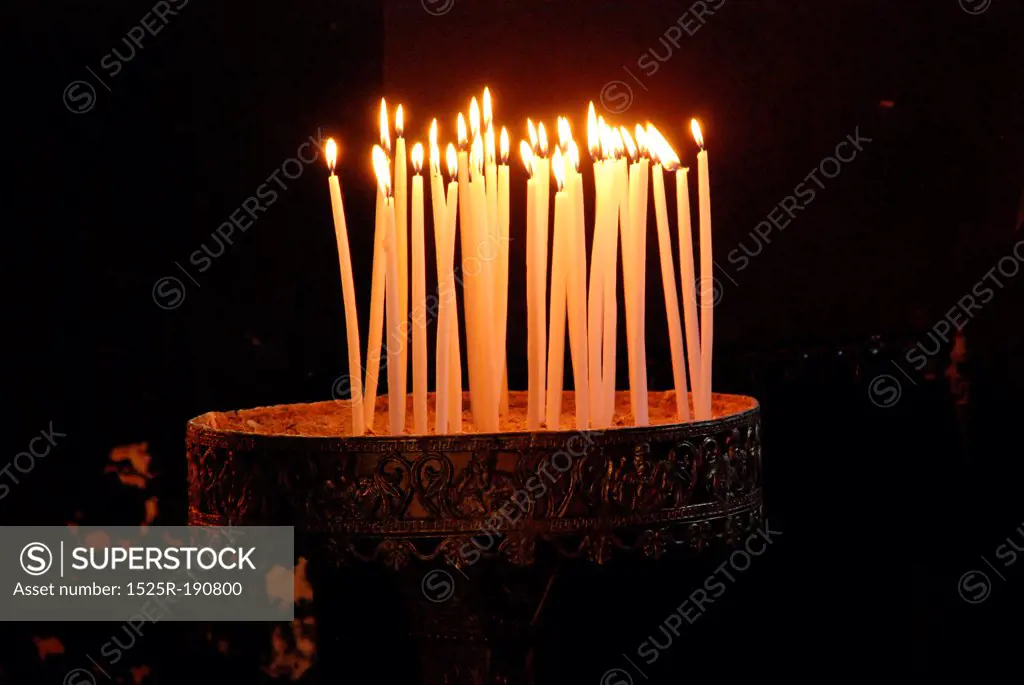 Agia Anastasia, Monastery, Candles, Orthodox, Thessaloniki, Greece