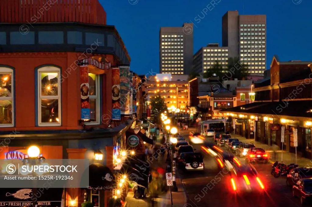 Canadian cities, night life in the Byward Market, Ottawa Canada.