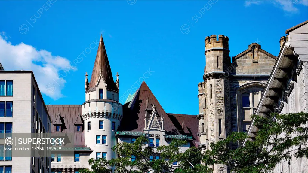 Canadian cities, Chateau Laurier Hotel - landmark architecture, Ottawa Canada.