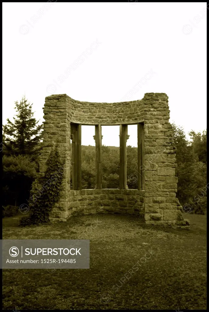 Ruins at Kingsmere, Gatineau Park, Quebec Canada.