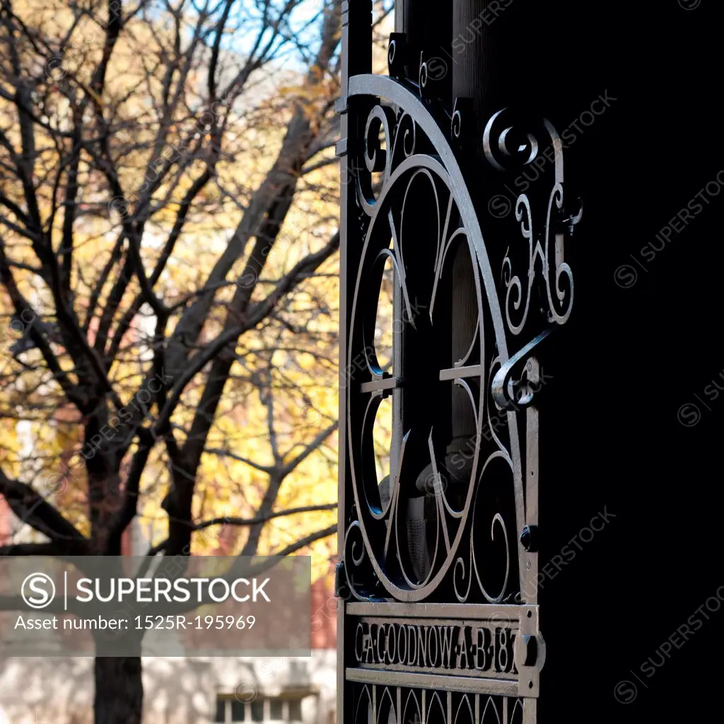 Decorative gate in Boston, Massachusetts, USA