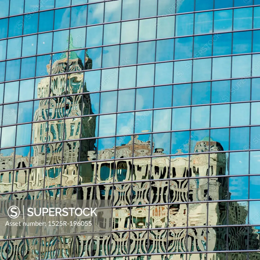 Reflection of buildings in Chicago
