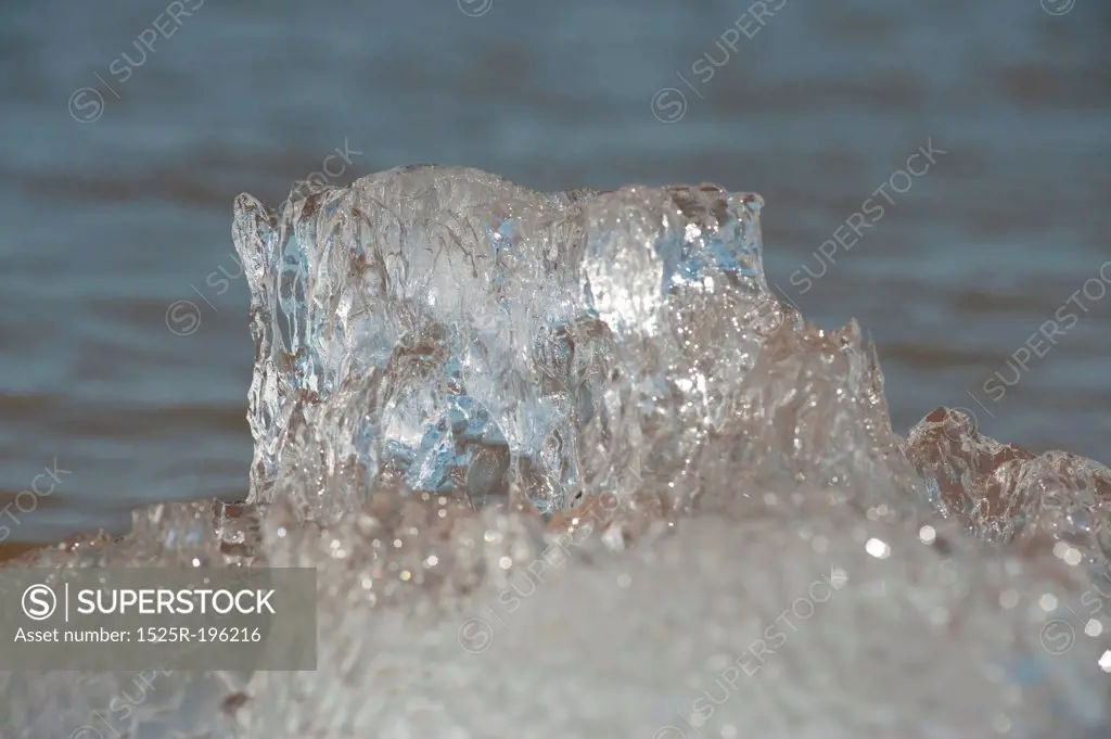 Ice formation at Winnipeg Beach, Manitoba Canada