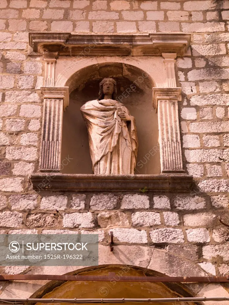 Religious statue in Dubrovnik