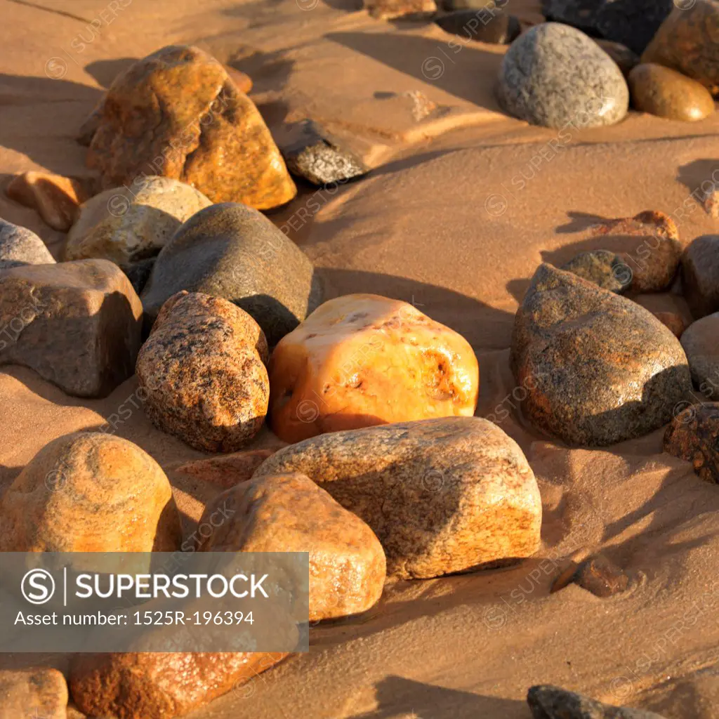 Rocks on the beach, The Hamptons, NY
