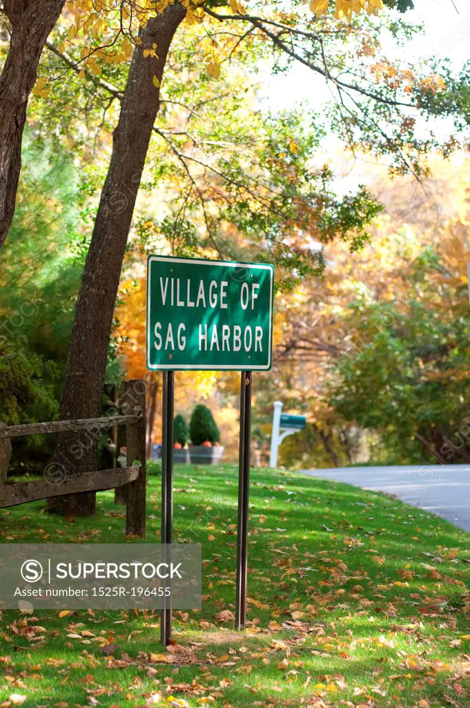 Village of Sag Harbour sign in the Hamptons