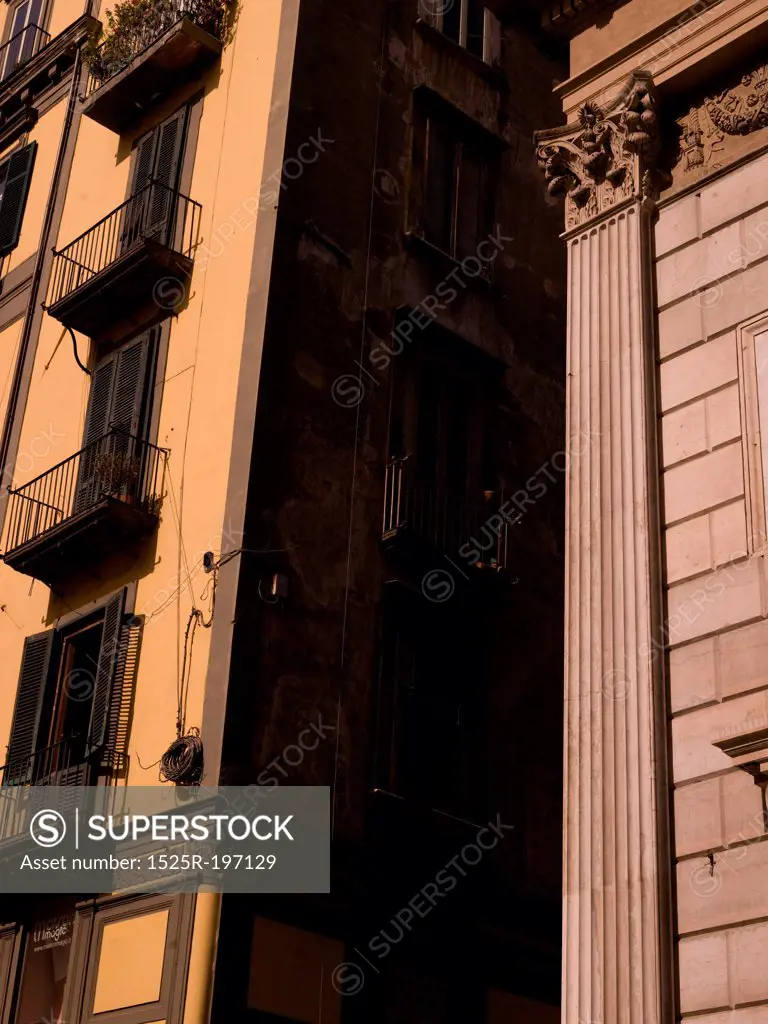 Exterior of a building in Naples