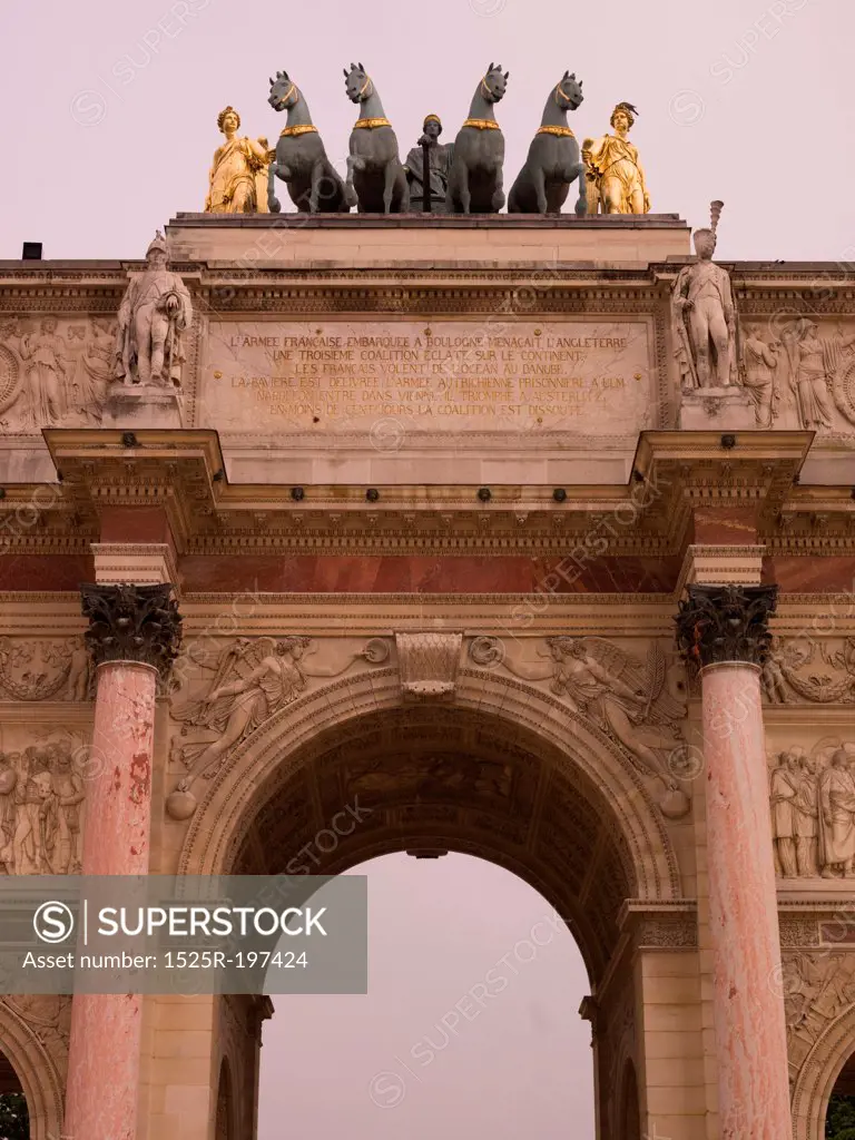 The Arc de Triomphe in Paris France