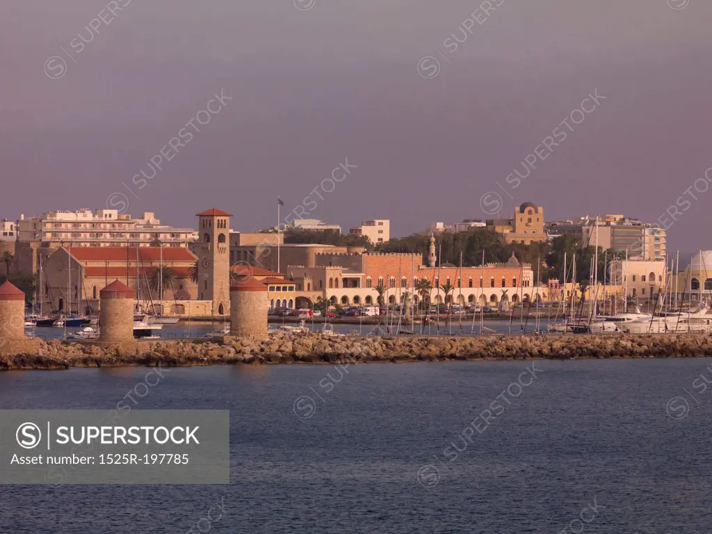 View of the City of Rhodes in Greece