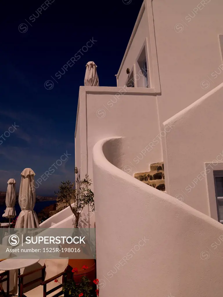 Exterior of a building in Santorini Greece