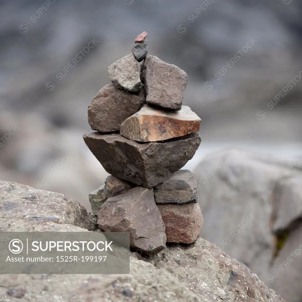 Rocks stacked atop each other