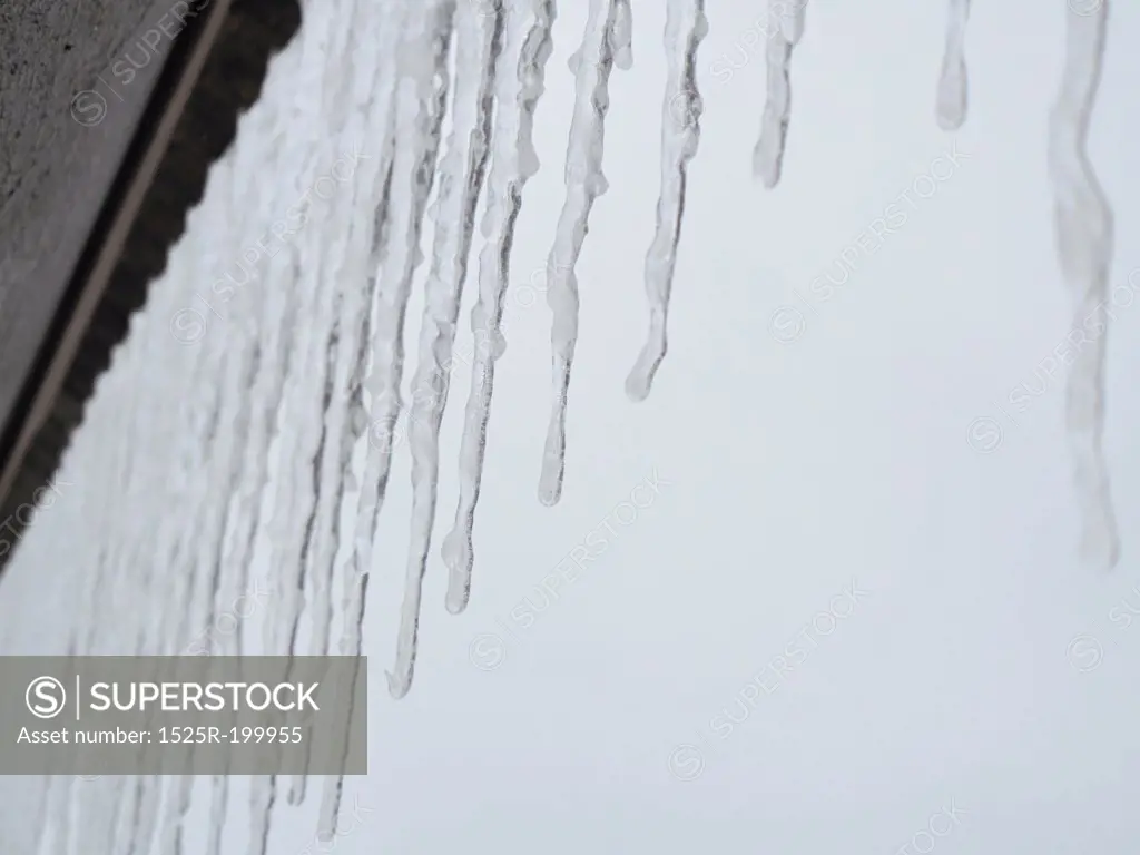 Icicles hanging in Vail, Colorado