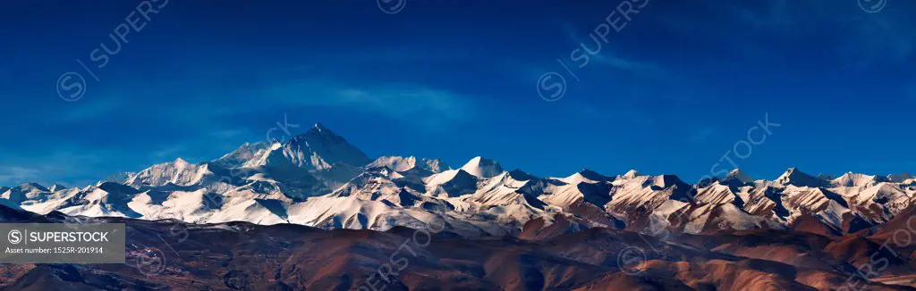 Mount Everest, view from Tibet