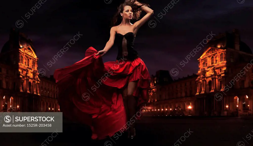 Gorgeous flamenco dancer