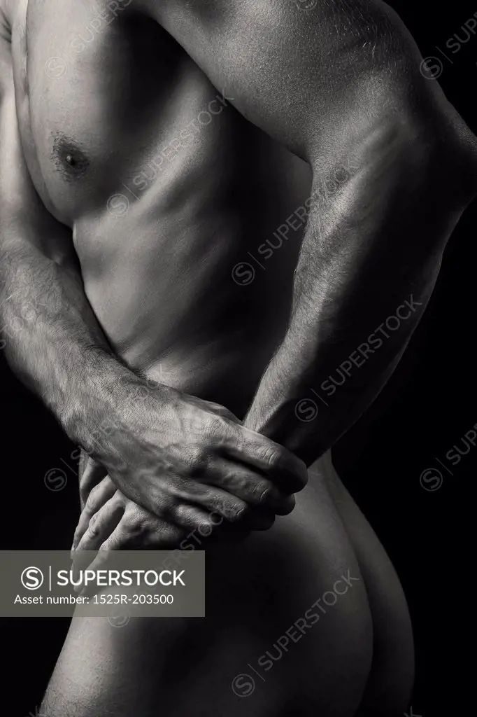 muscular man posing
