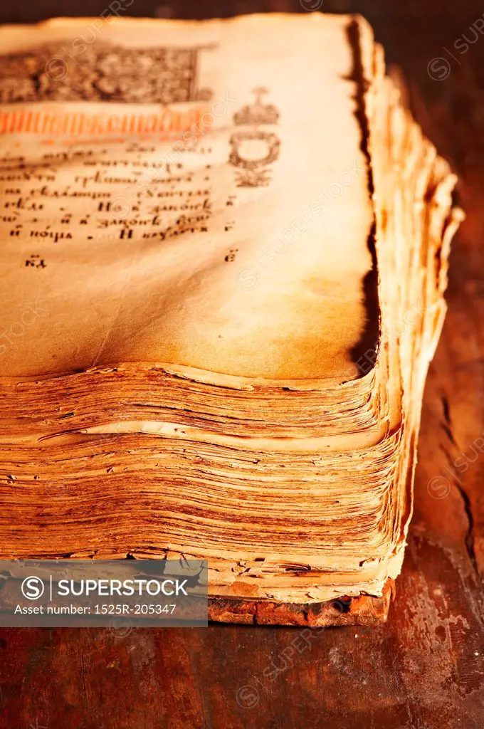 Ancient book, shallow depth of field