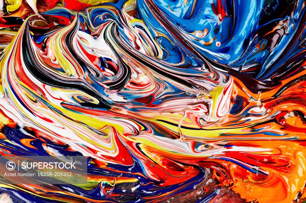 Abstract background of mixed oil paint
