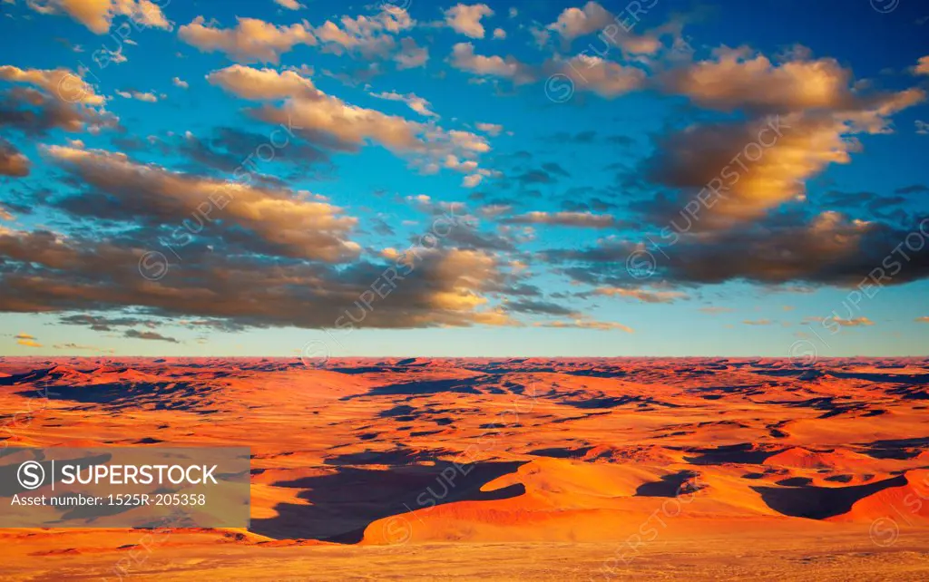 Namib Desert, dunes of Sossusvlei, birds-eye view