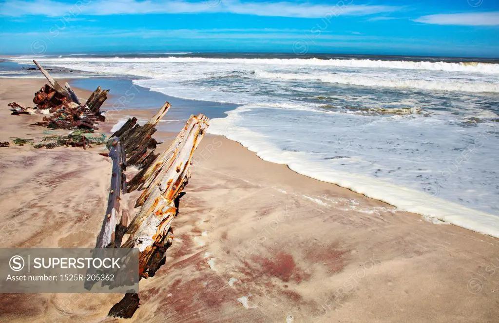 Ship remains, Skeleton Coast, Namibia