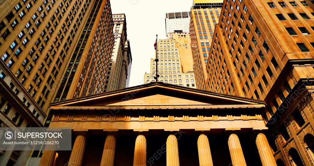 The Financial District, Wall Street, New York City USA.