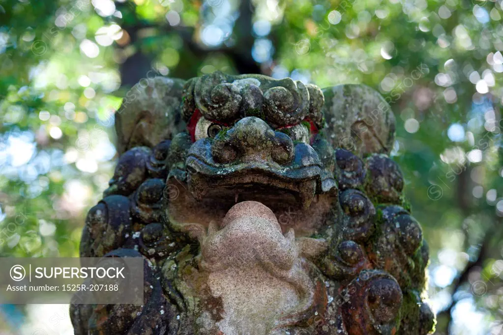 Sculpture of dragon at Kasuga Taisha Shrine, Nara, Japan
