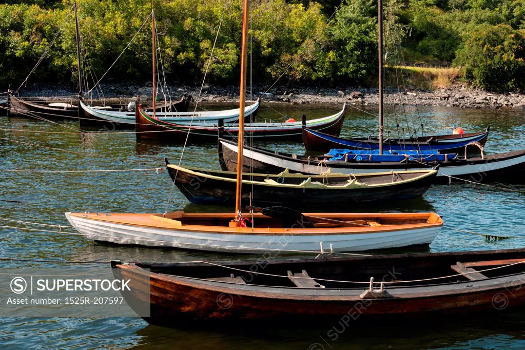 Boats at a harbor, Oslo Harbor, Oslofjord, Oslo, Norway