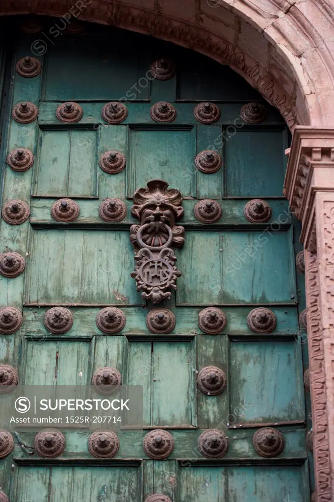 Door of Cathedral Of Santo Domingo, Plaza de Armas, Cuzco, Peru