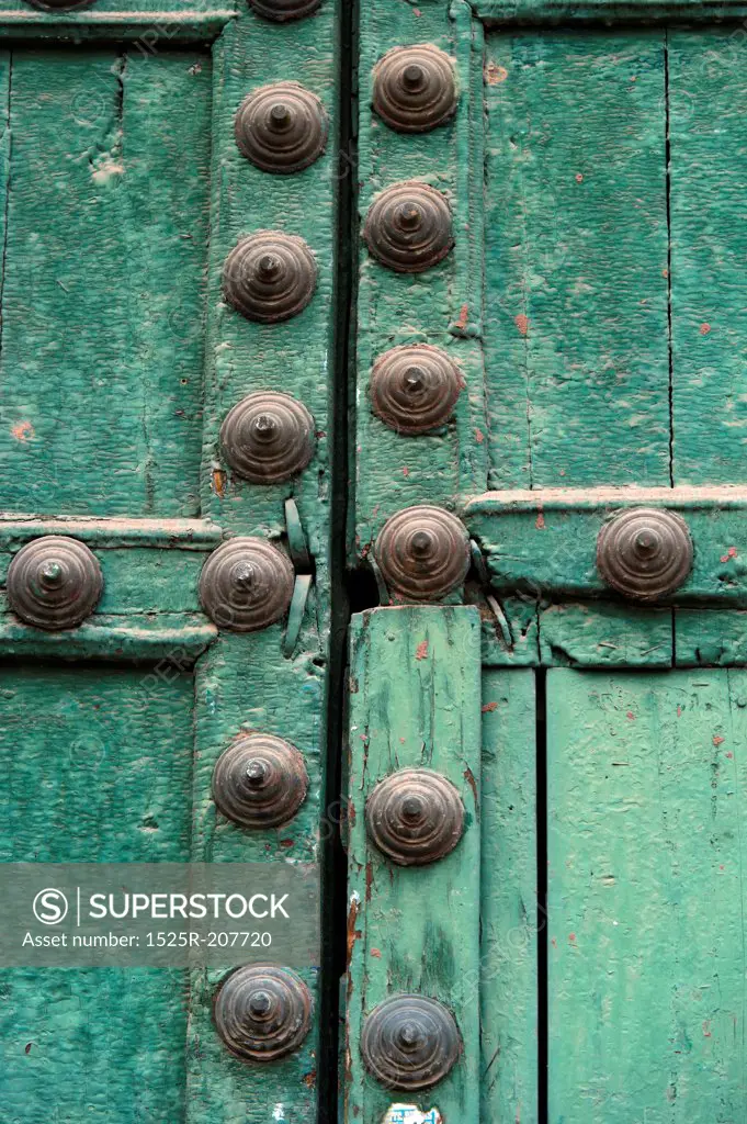 Detail of a closed door, Plaza De Las Nazarenas, Cuzco, Peru