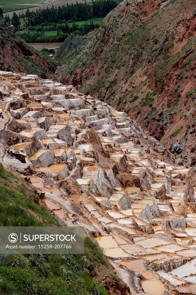 Salt pond, Maras, Sacred Valley, Cusco Region, Peru