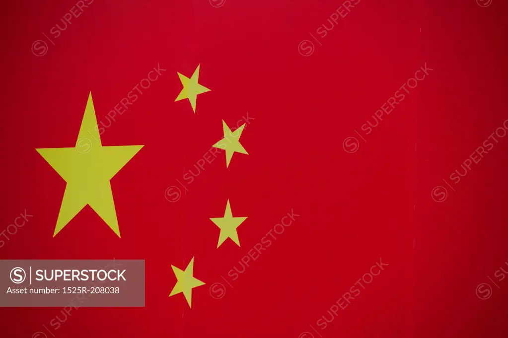 Close-up of a Chinese flag, Lujiazui, Pudong, Shanghai, China