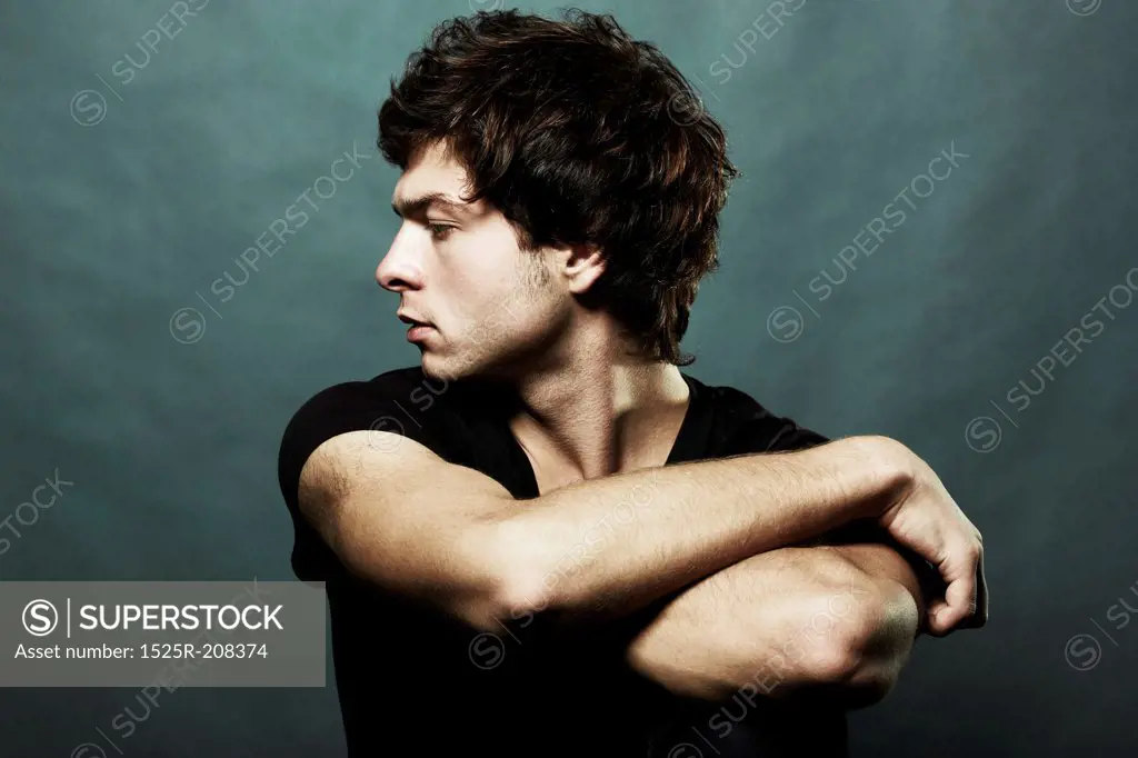 Fashion portrait of the young beautiful man