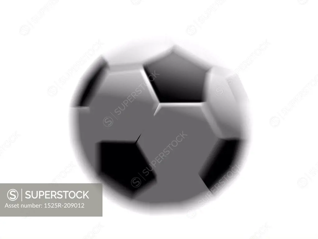 football close-up ball in motion blur(3Dimage)