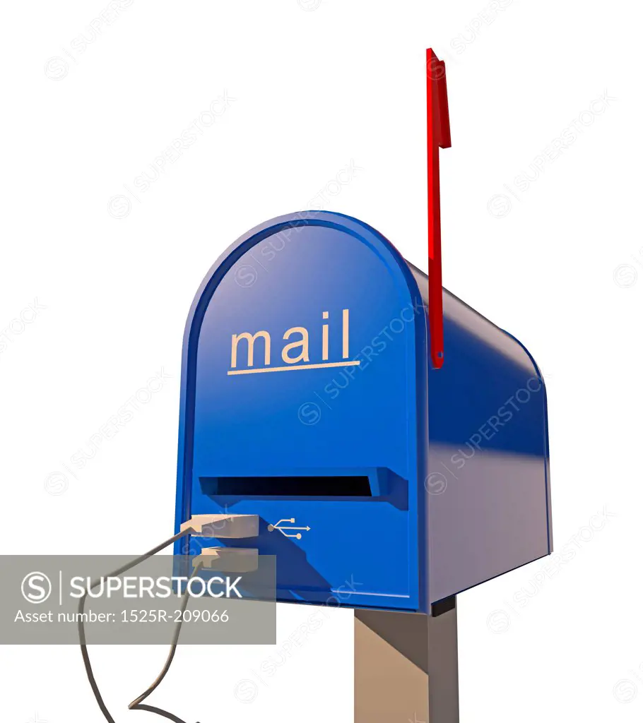 mailbox with USB port (3D concept)