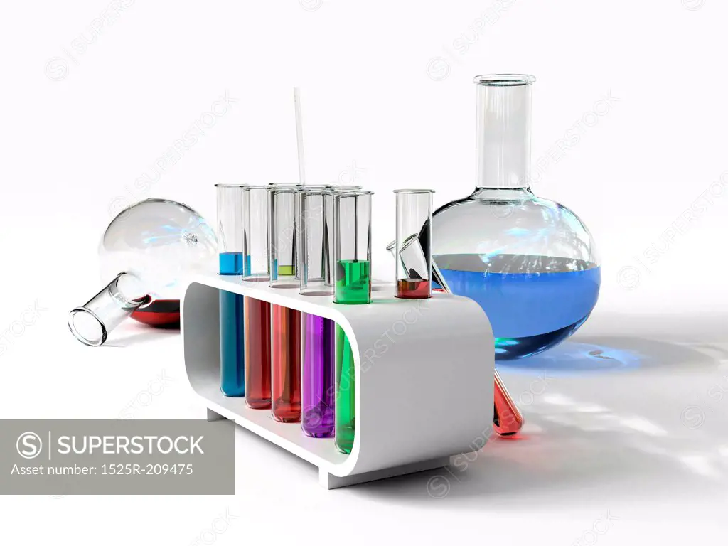 the laboratory tust tubes (3d Image)