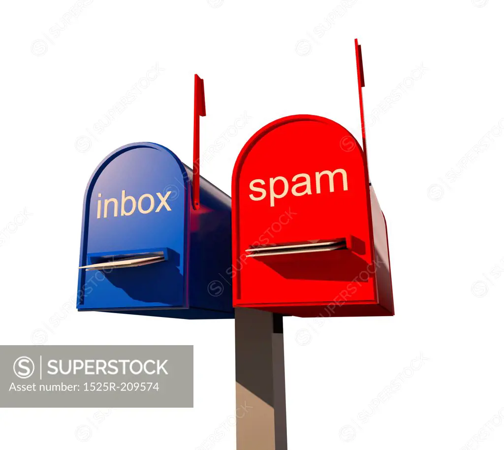 mailbox with a inbox and recycle-3D concept